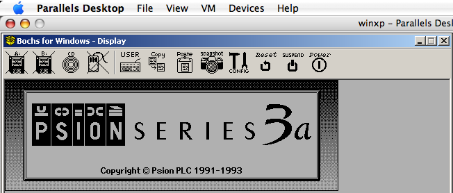 Psion 3a booting Psion 3a booting